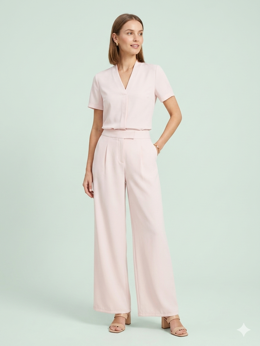Pantaloni palazzo  in tessuto leggero