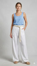 Pantaloni Casual Chic con Dettaglio Cintura