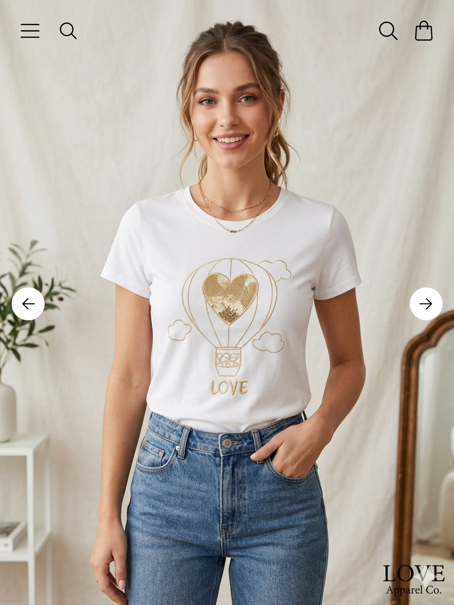 T-shirt bianca casual - Collezione primavera/estate