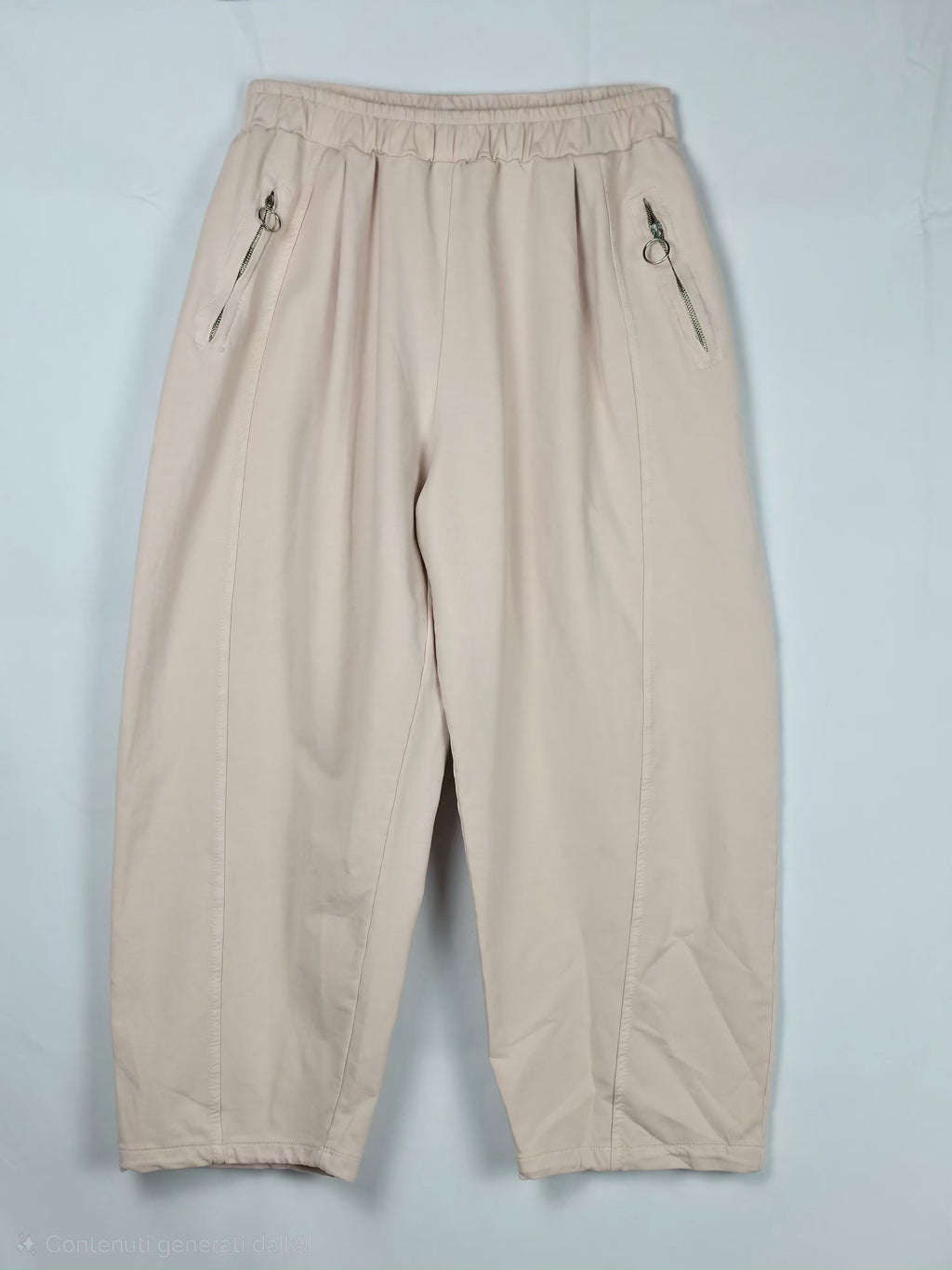 Tuta donna beige con felpa e pantaloni morbidi