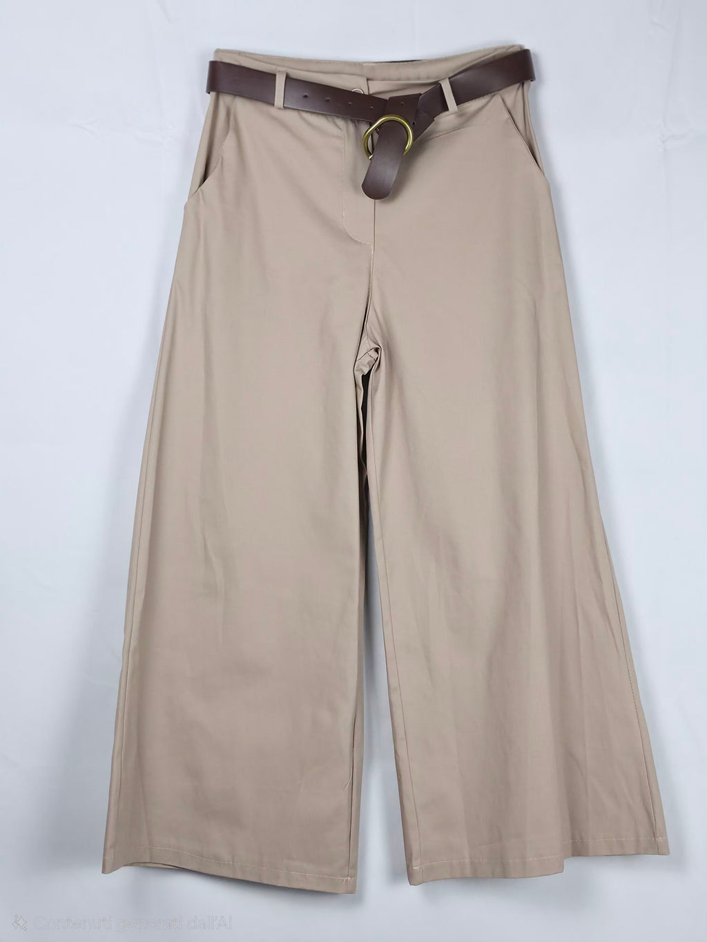 Pantaloni estivi a vita alta con cintura inclusa