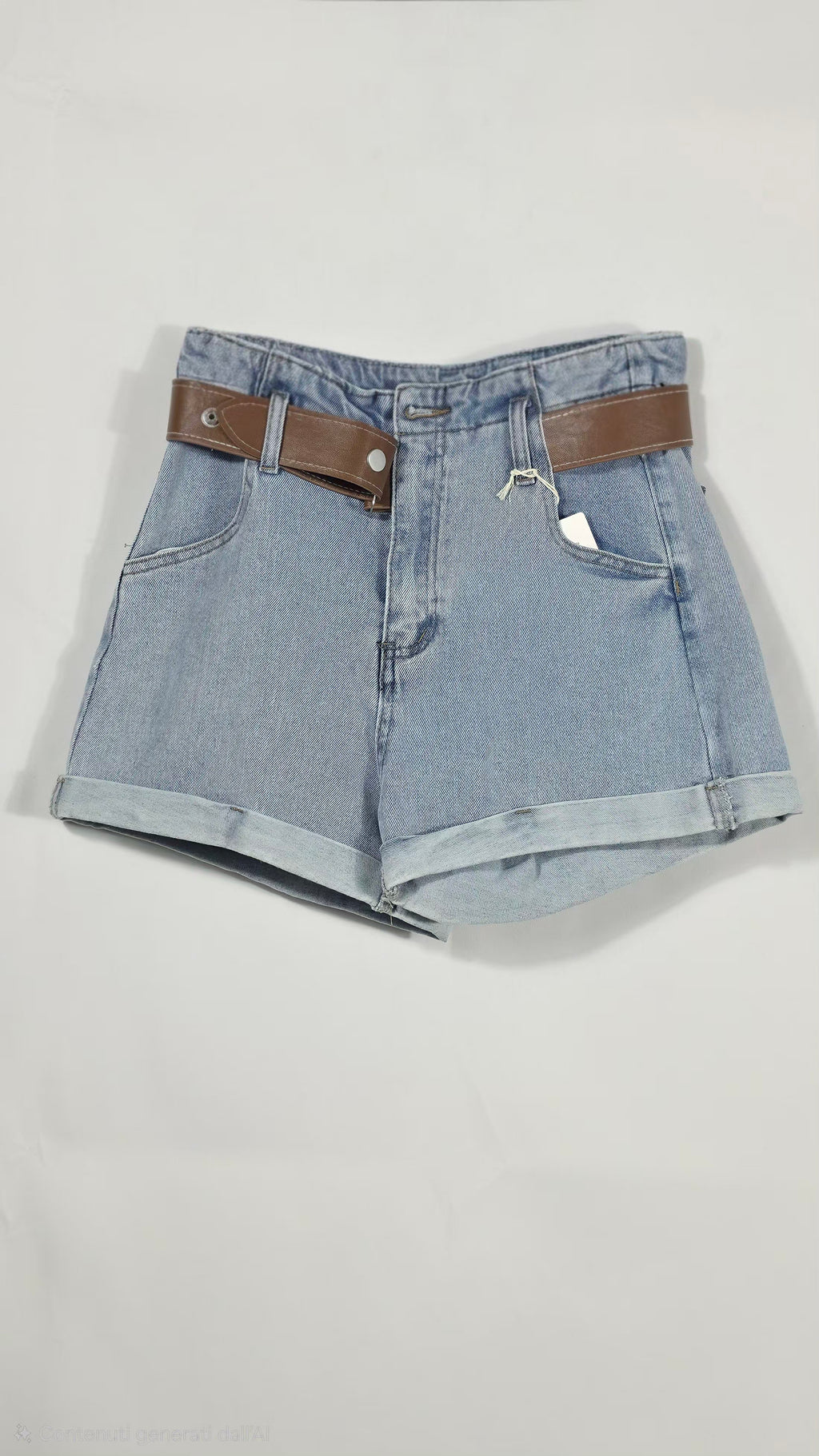 Shorts di jeans a vita alta con cintura: Il tuo essenziale estivo