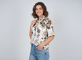 Camicia Floreale Elegante  - Cotone Ricamato e Sangallo